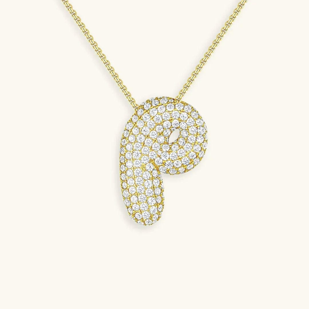 Collar con inicial Bubble de cristales – imagen 18