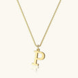 Collar vintage dorado con inicial – imagen 21