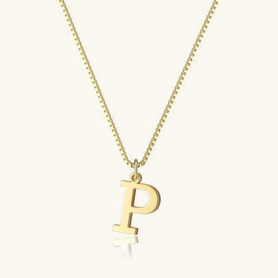 Collar vintage dorado con inicial – imagen 21