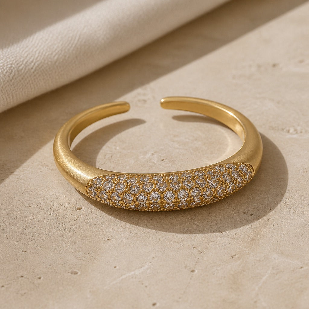 Anillo apilable pavé marquesa
