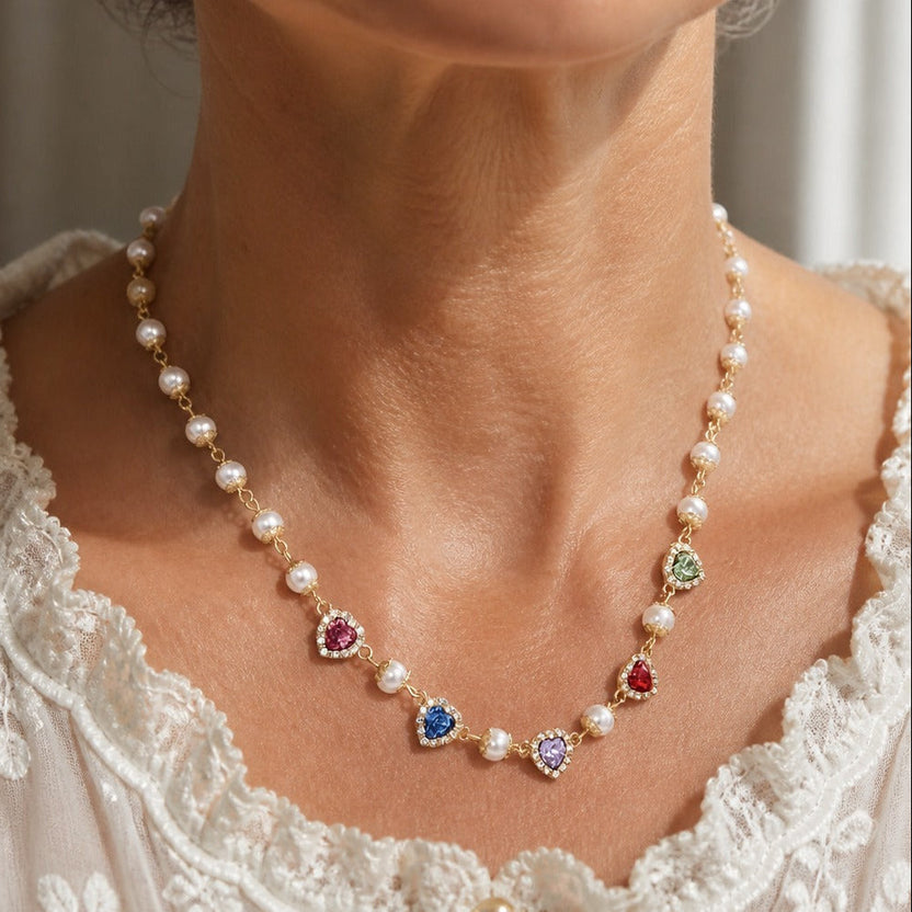 Collar de perlas llamativo y elegante