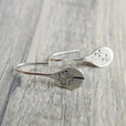 Pendientes vintage de flor en plata – imagen 3