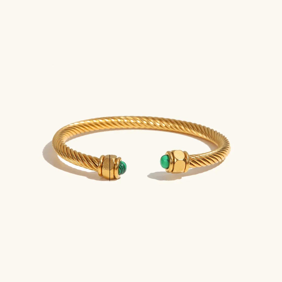 Brazalete dorado con gemas – imagen 2