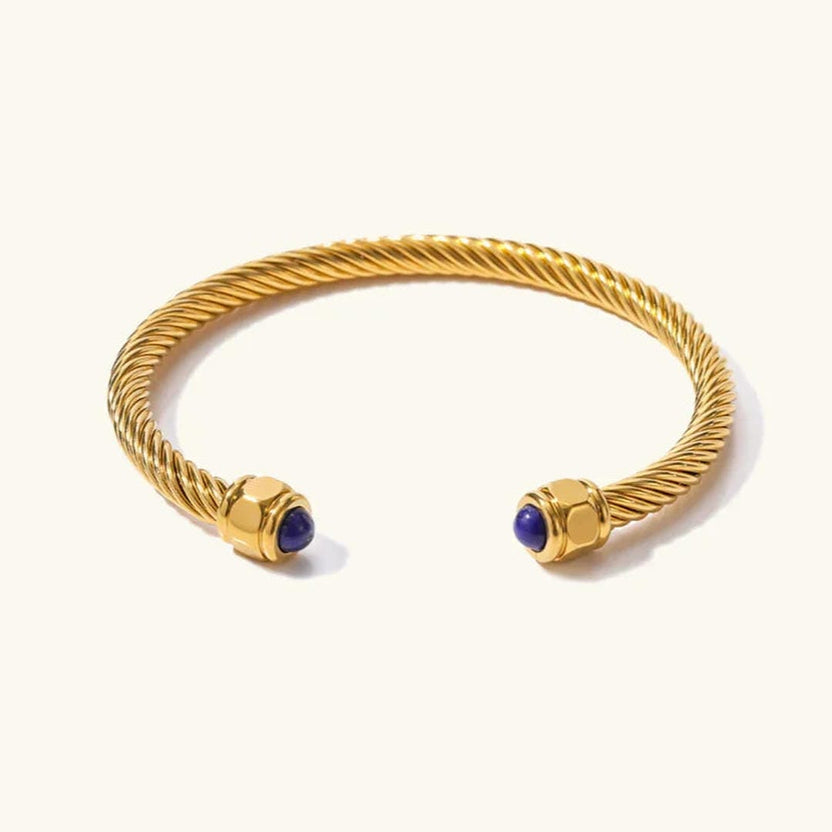 Brazalete dorado con gemas