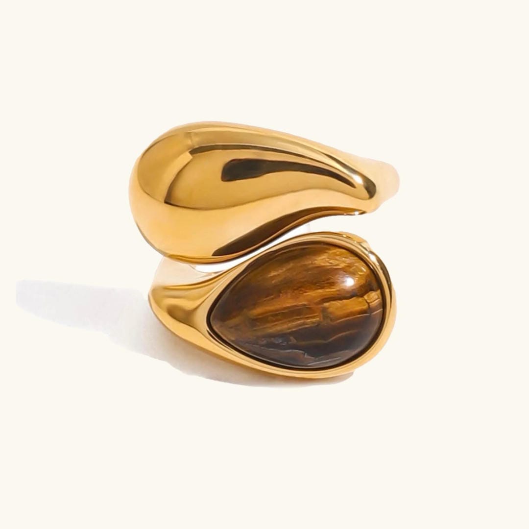 Anillo de oro esculpido con perla deslumbrante Maria – imagen 2