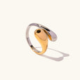 Anillo abierto radiante con gota – imagen 3