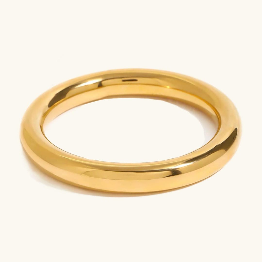 Brazalete vintage liso dorado – imagen 2
