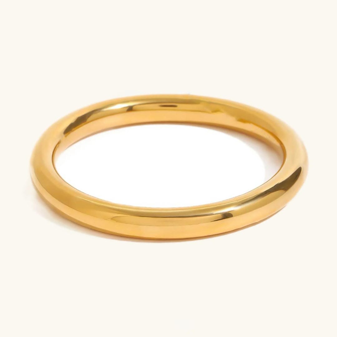 Brazalete vintage liso dorado – imagen 4