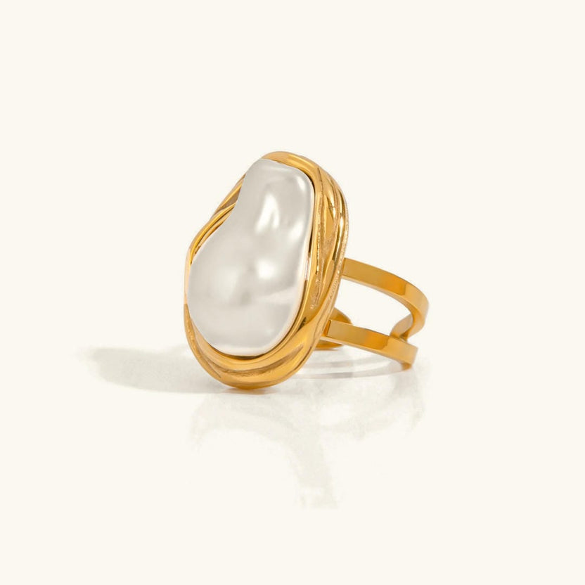 Anillo de perla elegante y atemporal