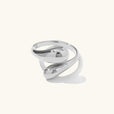Anillo abierto radiante con gota – imagen 2