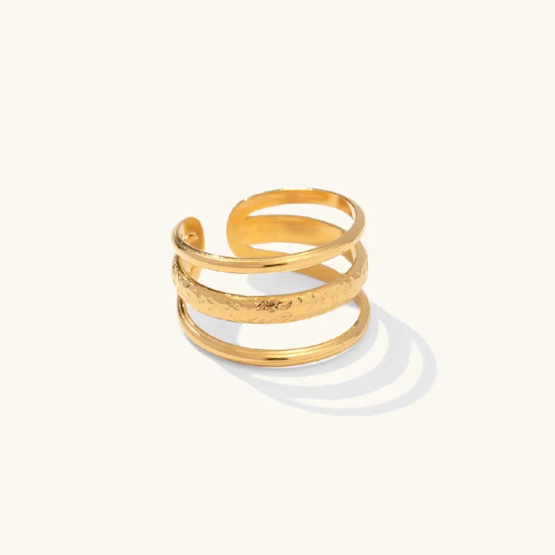 Pendientes aros dorados de 3 capas Carmen, Lucía & Rocío