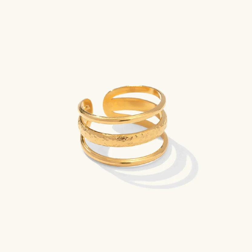 Pendientes aros dorados de 3 capas Carmen, Lucía & Rocío