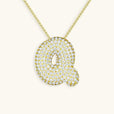 Collar con inicial Bubble de cristales – imagen 19
