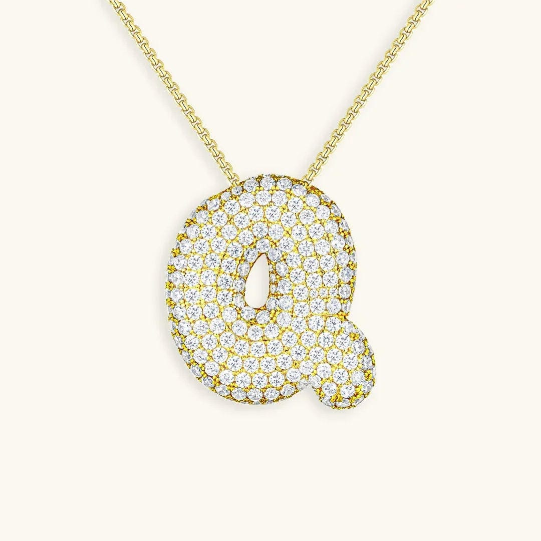 Collar con inicial Bubble de cristales – imagen 19