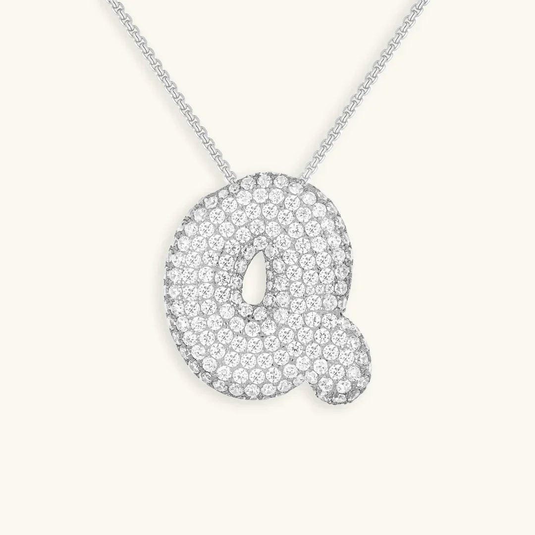 Collar con inicial Bubble de cristales – imagen 48