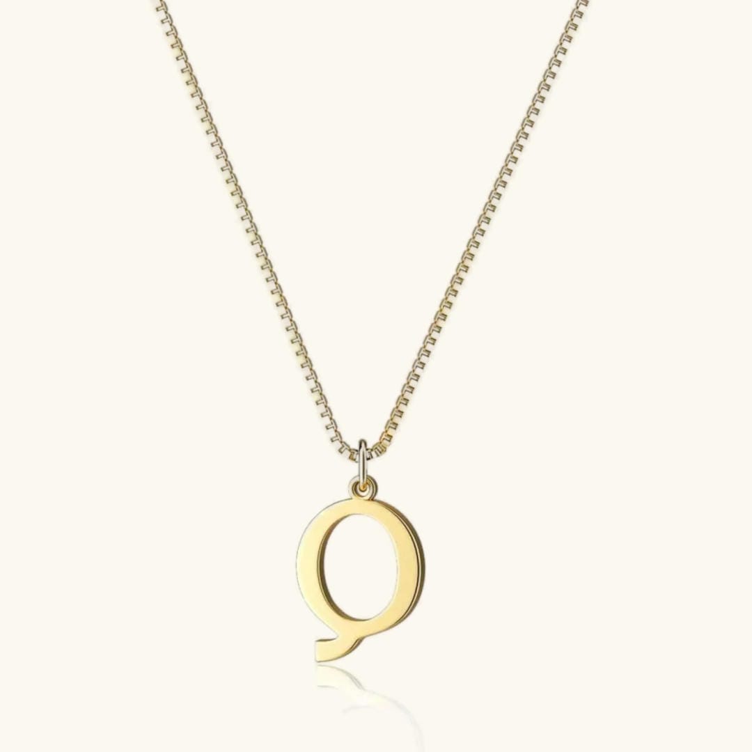 Collar vintage dorado con inicial – imagen 22