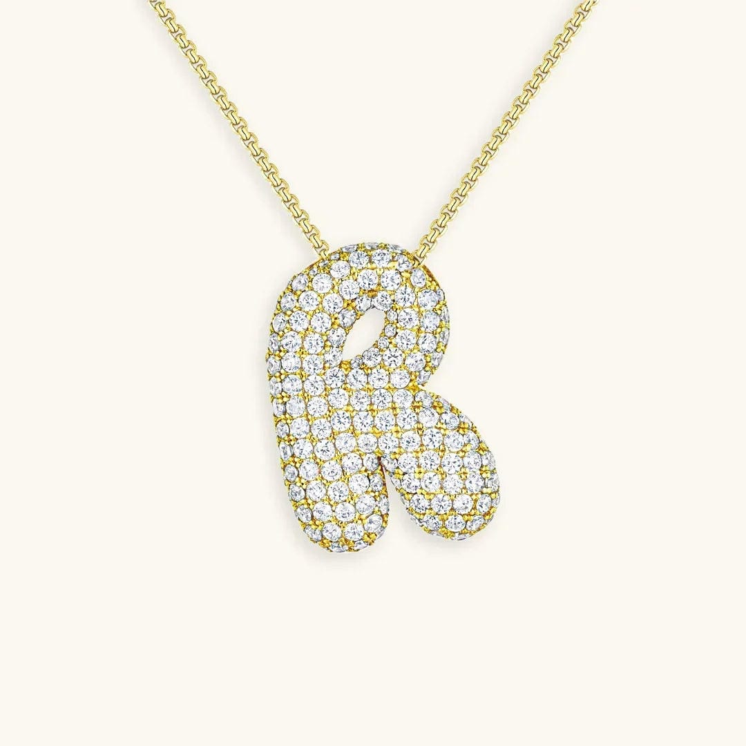 Collar con inicial Bubble de cristales – imagen 20