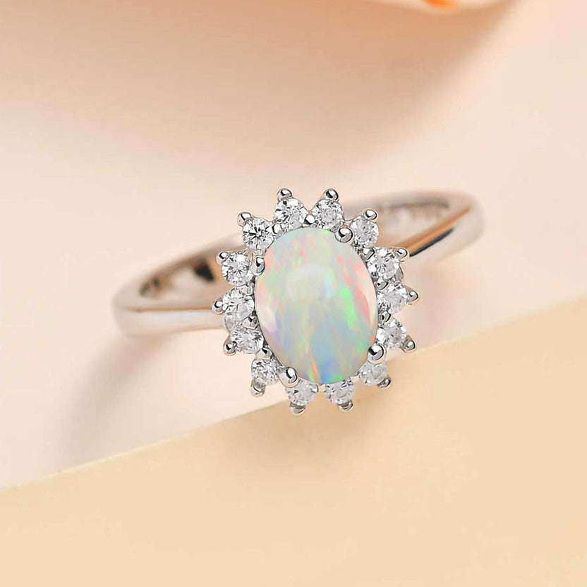 Anillo de promesa bohemio espectacular