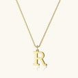 Collar vintage dorado con inicial – imagen 23