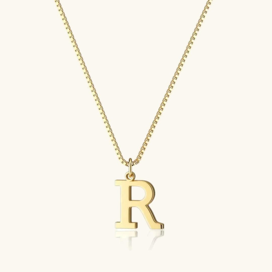 Collar vintage dorado con inicial – imagen 23