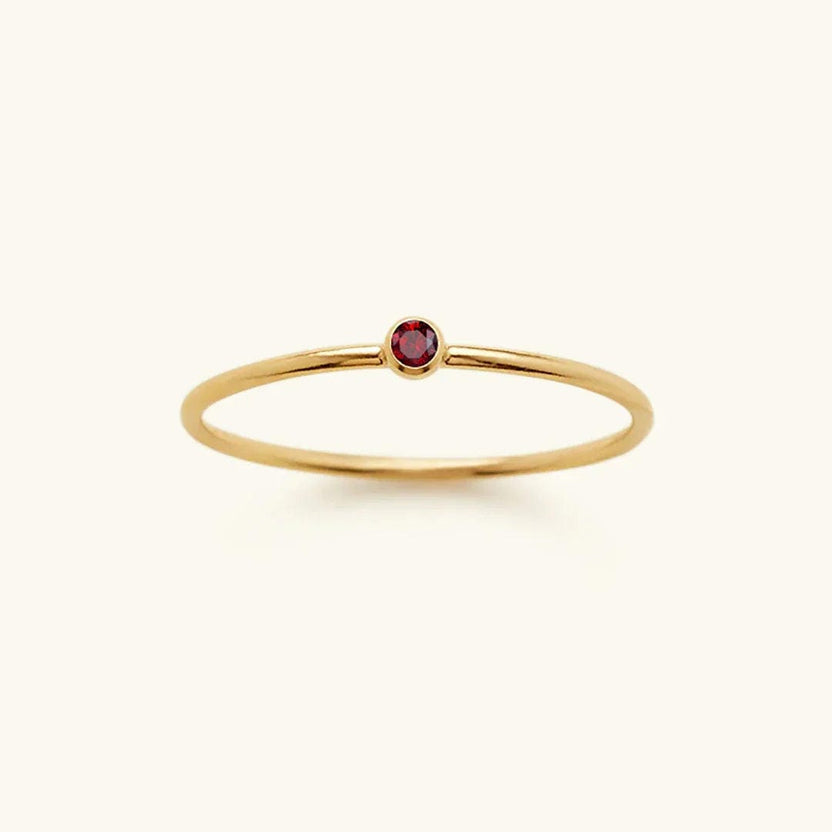 Anillo apilable con piedra preciosa