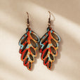 Pendientes de hoja de madera natural – imagen 2