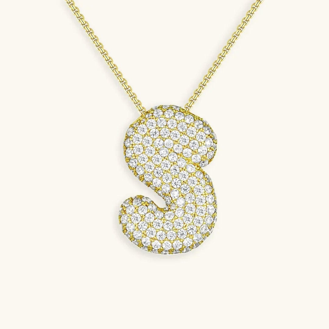 Collar con inicial Bubble de cristales – imagen 21