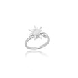 Anillo celestial de oro con piedra de luna y rayo de sol – imagen 6