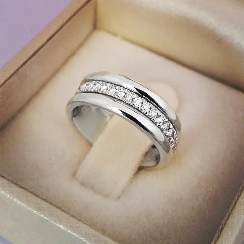 Anillo etéreo de circonita cúbica micro – imagen 2