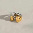 Anillo bicolor oro y plata apilable – imagen 3
