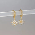 Pendientes colgantes clásicos de copo de nieve de cristal – imagen 5
