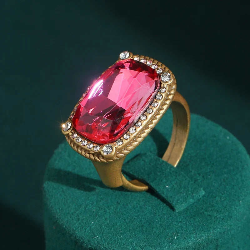 Anillo de circonita cuadrado sofisticado – imagen 2