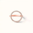Anillo redondo de circonita cúbica en círculo – imagen 5