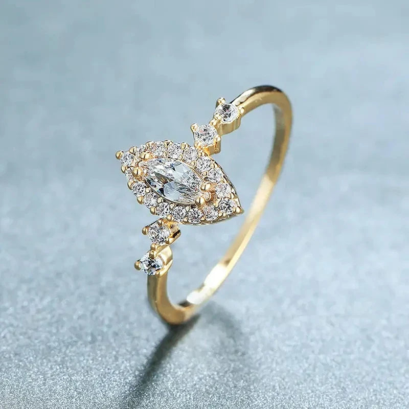 Anillo de circonita marquesa exquisito – imagen 2