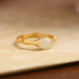 Anillo de bambú con perla pulida – imagen 3