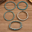 Set de pulseras bohemias de turquesa con cuentas – imagen 4