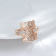 Anillo cuadrado de filigrana ornamentada atemporal – imagen 2