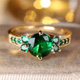 Anillo vintage Emerald en oro elegante