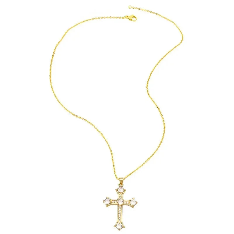 Collar exquisito de cruz con circonita – imagen 3
