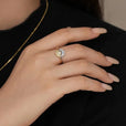Set de anillos atemporales de plata con circonita sol y luna – imagen 2
