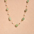 Collar bohemio de perlas con cadena – imagen 3