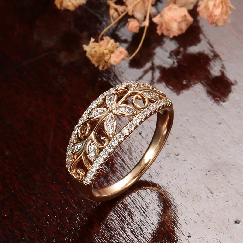 Anillo vintage de perlas con filigrana floral – imagen 2
