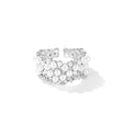 Anillo vintage ajustable de perla y circonita – imagen 2