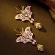 Pendientes largos clásicos de mariposa rosa – imagen 2