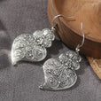 Pendientes encantadores de hoja plateada – imagen 2