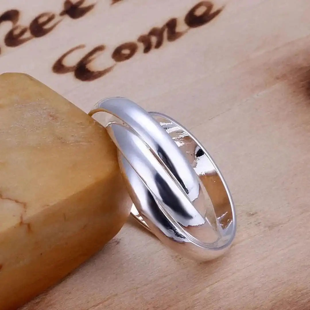 Anillos finos apilables de plata – imagen 2