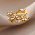 Anillo vintage ajustable en espiral