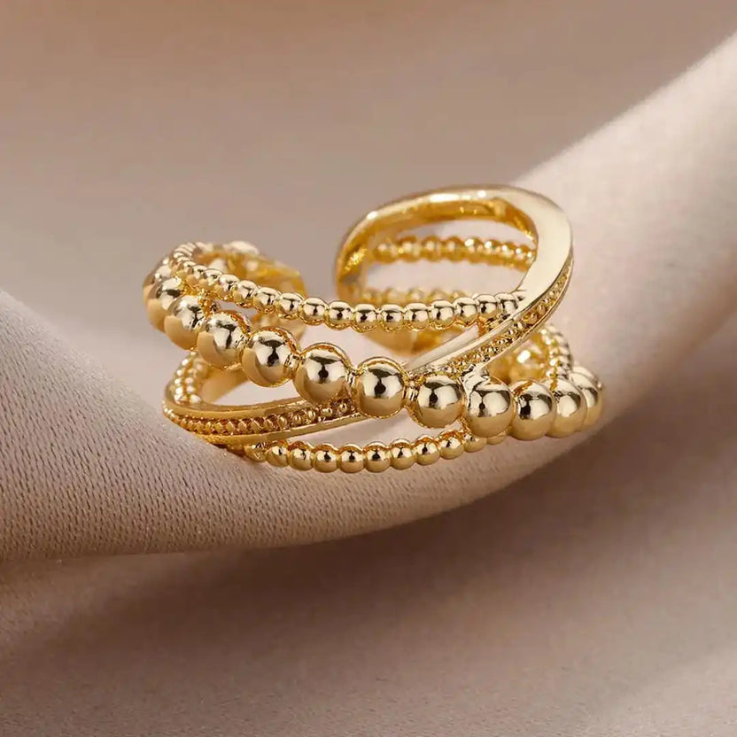 Anillo vintage ajustable en espiral