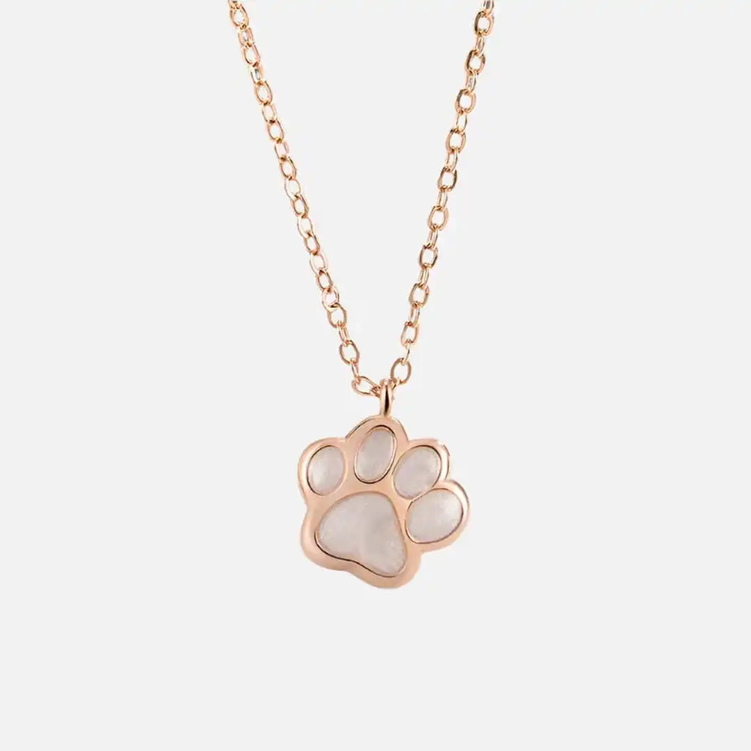 Collar con dije de huella en oro rosa – imagen 2