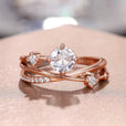 Anillo de circonita en oro blanco con cielo estrellado – imagen 4